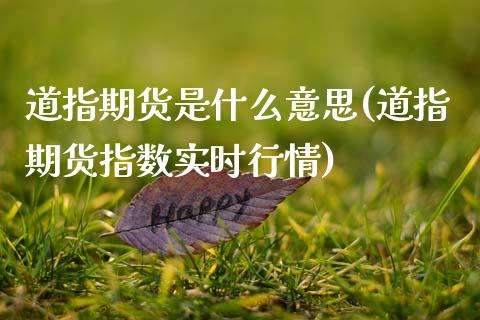 道指期货是什么意思(道指期货指数实时行情)_https://www.zztgc.com_黄金期货_第1张