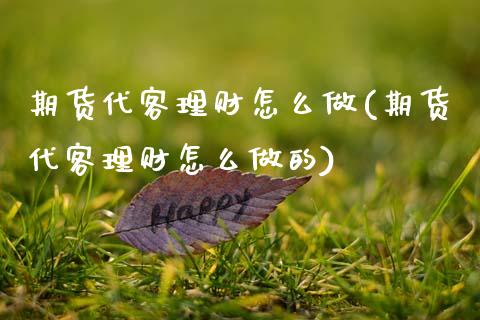 期货代客理财怎么做(期货代客理财怎么做的)_https://www.zztgc.com_期货直播_第1张