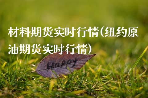 材料期货实时行情(纽约原油期货实时行情)_https://www.zztgc.com_期货行情_第1张