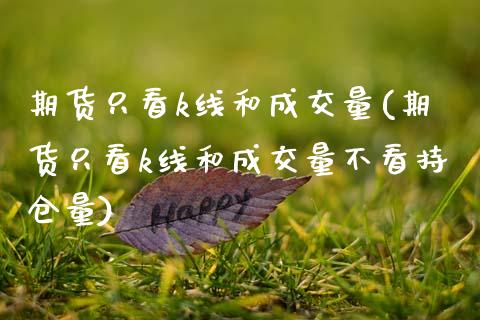 期货只看k线和成交量(期货只看k线和成交量不看持仓量)_https://www.zztgc.com_期货行情_第1张