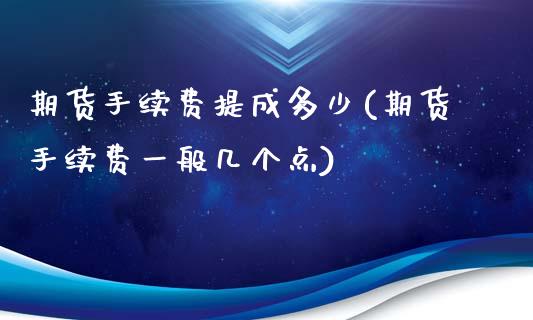 期货手续费提成多少(期货手续费一般几个点)_https://www.zztgc.com_期货行情_第1张