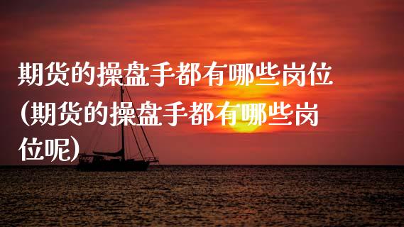 期货的操盘手都有哪些岗位(期货的操盘手都有哪些岗位呢)_https://www.zztgc.com_期货入门_第1张
