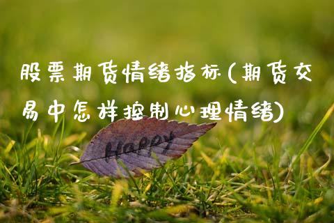 股票期货情绪指标(期货交易中怎样控制心理情绪)_https://www.zztgc.com_期货入门_第1张
