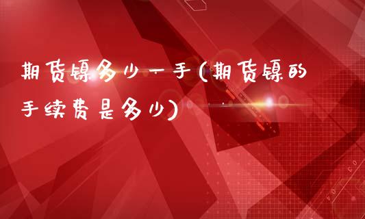 期货镍多少一手(期货镍的手续费是多少)_https://www.zztgc.com_期货入门_第1张