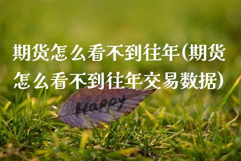 期货怎么看不到往年(期货怎么看不到往年交易数据)_https://www.zztgc.com_期货行情_第1张