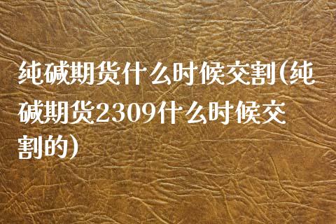 纯碱期货什么时候交割(纯碱期货2309什么时候交割的)_https://www.zztgc.com_黄金期货_第1张