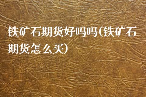 铁矿石期货好吗吗(铁矿石期货怎么买)_https://www.zztgc.com_期货行情_第1张