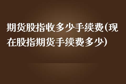 期货股指收多少手续费(现在股指期货手续费多少)_https://www.zztgc.com_期货行情_第1张