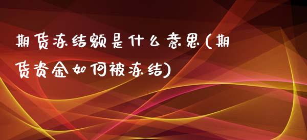期货冻结额是什么意思(期货资金如何被冻结)_https://www.zztgc.com_黄金期货_第1张