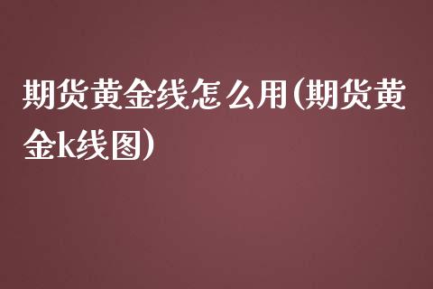 期货黄金线怎么用(期货黄金k线图)_https://www.zztgc.com_期货行情_第1张