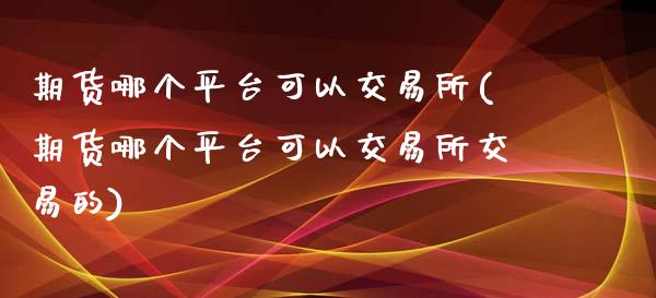 期货哪个平台可以交易所(期货哪个平台可以交易所交易的)_https://www.zztgc.com_期货入门_第1张