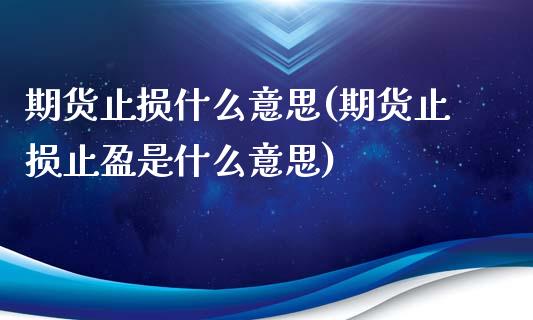 期货止损什么意思(期货止损止盈是什么意思)_https://www.zztgc.com_期货入门_第1张