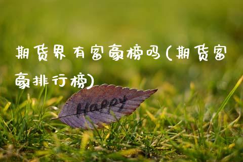 期货界有富豪榜吗(期货富豪排行榜)_https://www.zztgc.com_期货行情_第1张