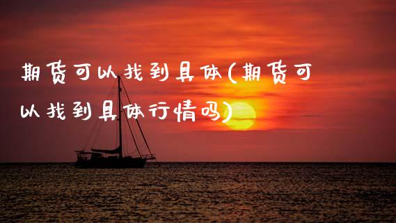期货可以找到具体(期货可以找到具体行情吗)_https://www.zztgc.com_期货直播_第1张