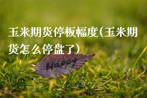 玉米期货停板幅度(玉米期货怎么停盘了)_https://www.zztgc.com_期货直播_第1张