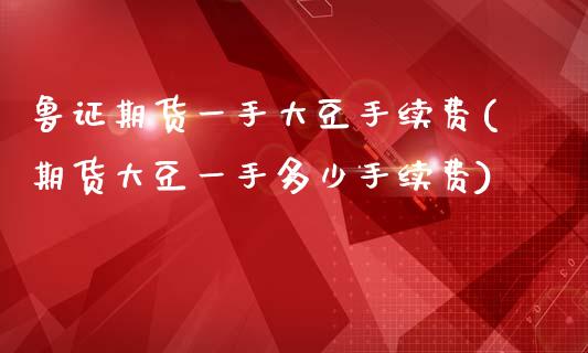 鲁证期货一手大豆手续费(期货大豆一手多少手续费)_https://www.zztgc.com_期货行情_第1张