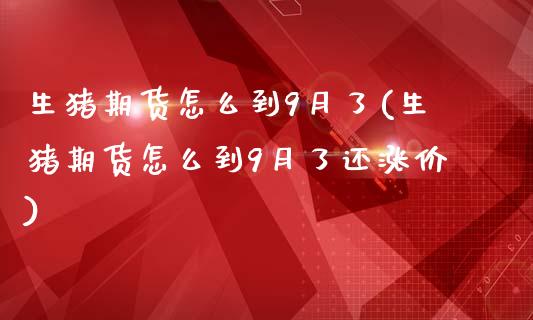 生猪期货怎么到9月了(生猪期货怎么到9月了还涨价)_https://www.zztgc.com_期货行情_第1张