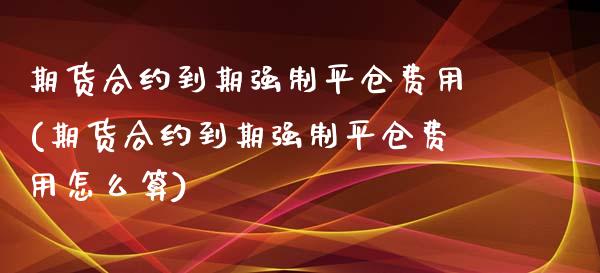 期货合约到期强制平仓费用(期货合约到期强制平仓费用怎么算)_https://www.zztgc.com_期货直播_第1张
