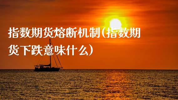 指数期货熔断机制(指数期货下跌意味什么)_https://www.zztgc.com_期货入门_第1张