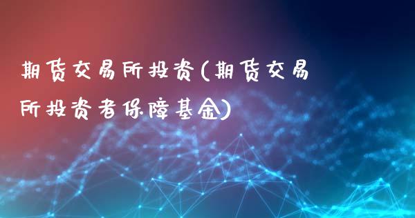 期货交易所投资(期货交易所投资者保障基金)_https://www.zztgc.com_黄金期货_第1张