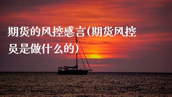 期货的风控感言(期货风控员是做什么的)_https://www.zztgc.com_期货行情_第1张