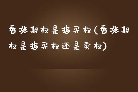 看涨期权是指买权(看涨期权是指买权还是卖权)_https://www.zztgc.com_原油期货_第1张