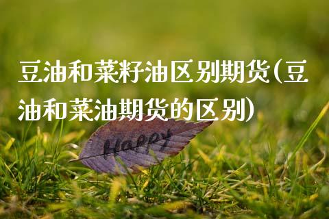 豆油和菜籽油区别期货(豆油和菜油期货的区别)_https://www.zztgc.com_黄金期货_第1张