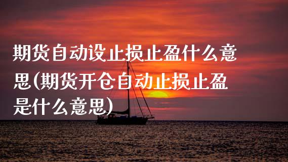 期货自动设止损止盈什么意思(期货开仓自动止损止盈是什么意思)_https://www.zztgc.com_期货入门_第1张