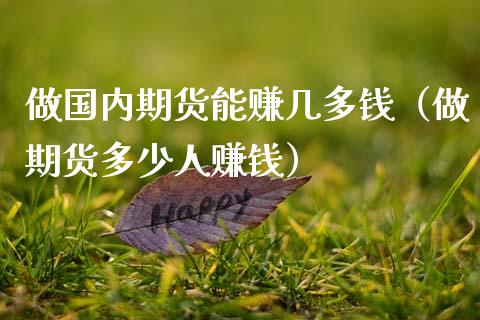 做国内期货能赚几多钱（做期货多少人赚钱）_https://www.zztgc.com_黄金期货_第1张
