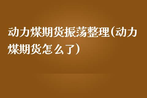动力煤期货振荡整理(动力煤期货怎么了)_https://www.zztgc.com_期货开户_第1张