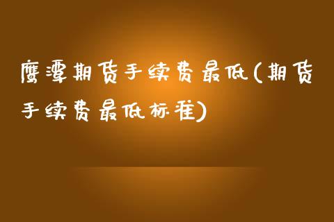 鹰潭期货手续费最低(期货手续费最低标准)_期货入门_第1张_珍投期货网 鹰潭期货手续费最低(期货手续费最低标准)_https://www.zztgc.com_期货入门_第1张