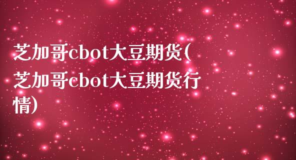芝加哥cbot大豆期货(芝加哥cbot大豆期货行情)_https://www.zztgc.com_期货入门_第1张