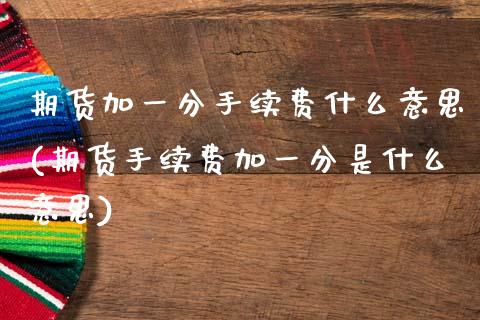 期货加一分手续费什么意思(期货手续费加一分是什么意思)_https://www.zztgc.com_期货直播_第1张