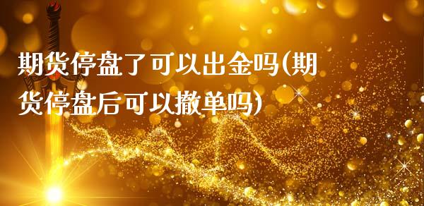 期货停盘了可以出金吗(期货停盘后可以撤单吗)_https://www.zztgc.com_期货入门_第1张