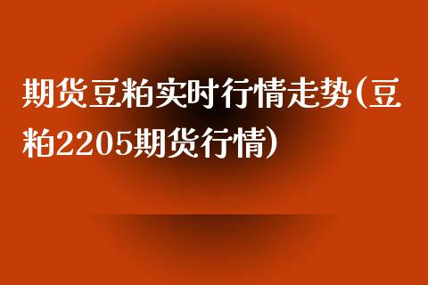 期货豆粕实时行情走势(豆粕2205期货行情)_https://www.zztgc.com_期货入门_第1张