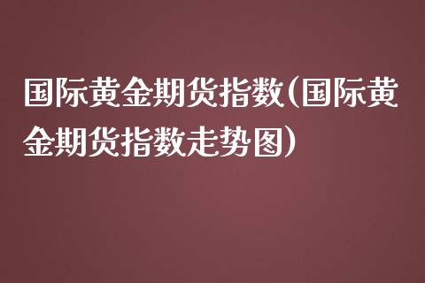 国际黄金期货指数(国际黄金期货指数走势图)_https://www.zztgc.com_期货直播_第1张