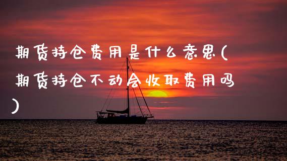 期货持仓费用是什么意思(期货持仓不动会收取费用吗)_https://www.zztgc.com_期货直播_第1张