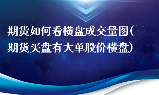 期货如何看横盘成交量图(期货买盘有大单股价横盘)_https://www.zztgc.com_期货直播_第1张